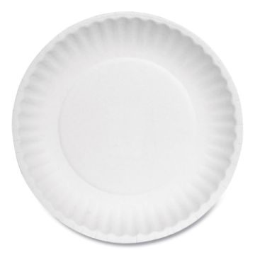Gold Label Coated Paper Plates 9 Dia White AJM Packaging