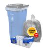 30" x 36" 30 Gallon 10 Mic Clear High-Density Can Liners (500 Pack)