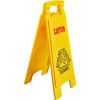 Plastic Bright Yellow Wet Floor Caution Sign