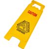 Plastic Bright Yellow Wet Floor Caution Sign